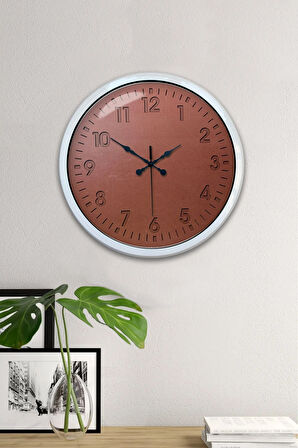 Hediyelik 40 Cm Beyaz Metal Klasik Duvar Saati