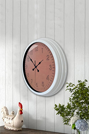 Hediyelik 40 Cm Beyaz Metal Klasik Duvar Saati