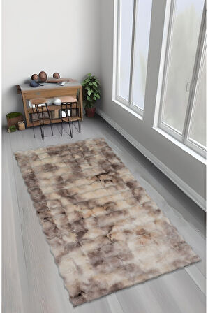 Bubble Tavşan Tüyü, Kaymaz Süet Taban, Süper Soft, Ultra Lüks, Yıkanabilir Halı