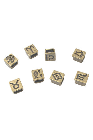 3X6 MM BURÇLAR- GEZEGENLER- MİTOLOJİK DESENLİ KARE BİLEKLİK KÖPRÜ APARATI (100 GRAM)