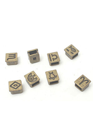 3X6 MM BURÇLAR- GEZEGENLER- MİTOLOJİK DESENLİ KARE BİLEKLİK KÖPRÜ APARATI (100 GRAM)
