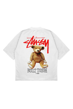 Unisex Oversize BUILT BEAR Baskılı T-shirt