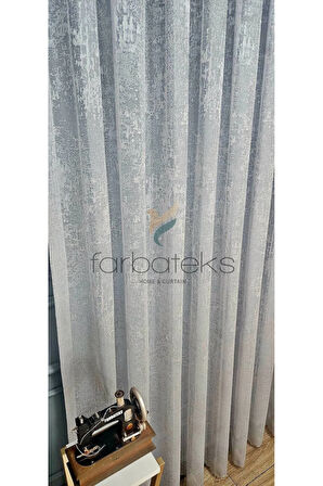 Nardo Gri Bulut Tül Exculusive Micro Örgü 3Kat Pileli Gri Tül Perde