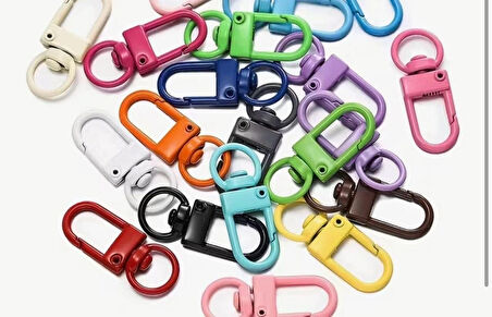 50 ADET Yüksek Kaliteli Boyalı Çok Renkli Çinko Alaşımlı Anahtarlık, El İşi Anahtarlık