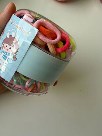 Kutulu Minik Renkli Lastik Toka Hediye
