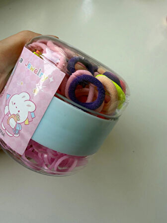 Kutulu Minik Renkli Lastik Toka Hediye