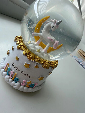 Unicorn Pilli Orta Boy Kar Küresi Hediye