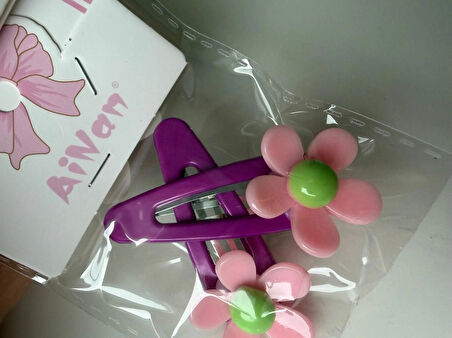 Çıtçıtlı Papatyalı Renkli Toka