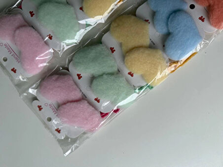 Keçe Kalpli Büyük Boy 2'li Lastik Toka