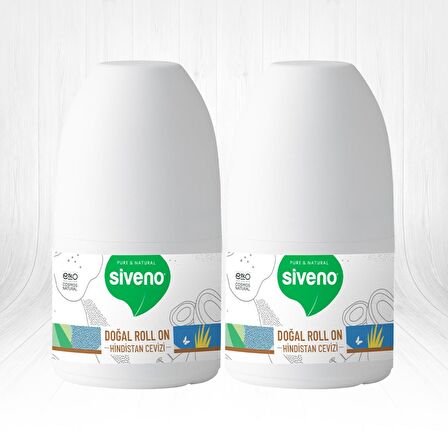 Siveno Doğal Roll-On Besleyici Hindistan Cevizi 50 ml 2 Adet