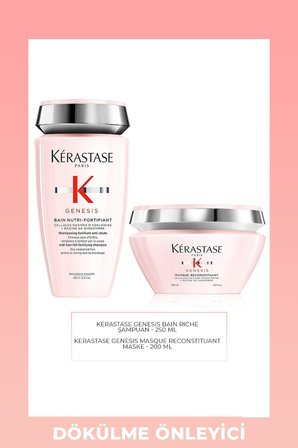 Kérastase Genesis Bain Hydra Fortifiant Saç Dökülmesine Karşıtı 250 ml Maske 200 ml