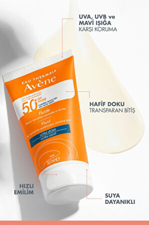 Avene Fluide 50+ Normal Karma Ve Hassas Ciltler İçin 50 ml 2 Adet