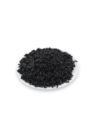 Siyah Burgulu Boru 6x2 mm Boncuk 100 Gr