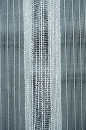 Burgu Çizgi Pırıltı Sim Çizgili Parlak Işıltılı Ip Tül 1/3 Kat Pileli Tül Perde