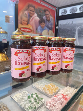 KOSKA ŞEKER İLAVESİZ GÜL REÇELİ 270 GR KOLİ 12 ADET