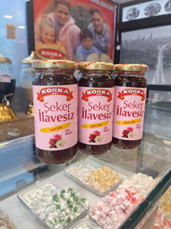 KOSKA ŞEKER İLAVESİZ GÜL REÇELİ 270 GR KOLİ 12 ADET