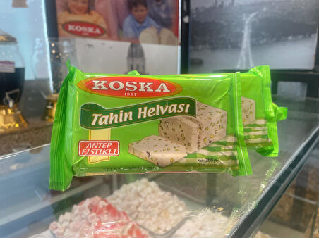 KOSKA PAKET FISTIKLI HELVA 200 KOLİ 12 ADET