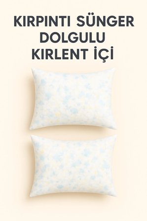 2 Adet Kırlent İçi – Kırpıntı Sünger Dolgulu, Yastık İç Dolgu (40x40 / 43x43 / 45x45 / 50x50 )