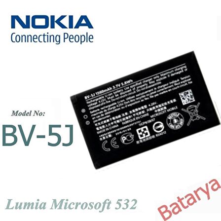 Nokia BV-5J Batarya Nokia Lumia Microsoft 532 Uyumlu Batarya