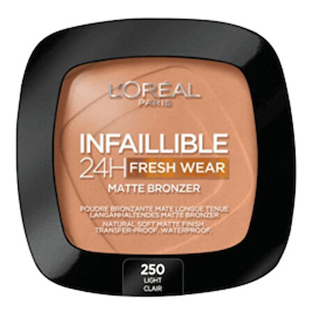 Loreal Paris Infaillible 24H Fresh Wear Matte Bronzer - Mat Pudra No: 250