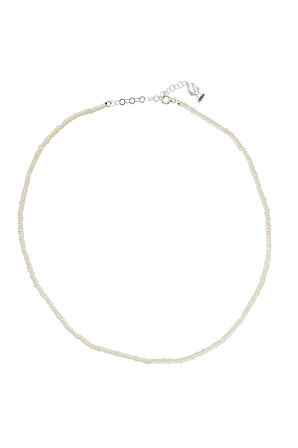 925 Ayar Gümüş Kadın Çıtır Doğal İncili Kolye