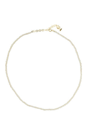 925 Ayar Gümüş Kadın Çıtır Doğal İncili Kolye