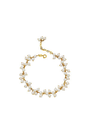 925 Ayar Gümüş Sallantılı Doğal İnci Bileklik