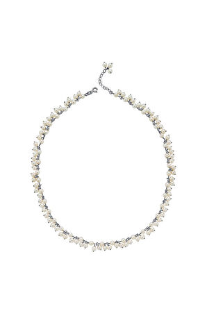 925 Ayar Gümüş Kadın Sallantılı Doğal Kültür İncisi Kolye