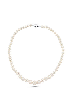 925 Gümüş 12 mm Süzme İnci Kolye BVRTST12752