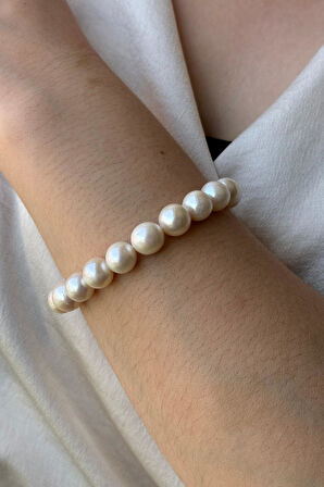 925 Ayar Gümüş 9 mm Gemici Kilit Doğal İnci Kolye Bileklik Küpe Üçlü Set BVRTST14112ST08041ST08182Y