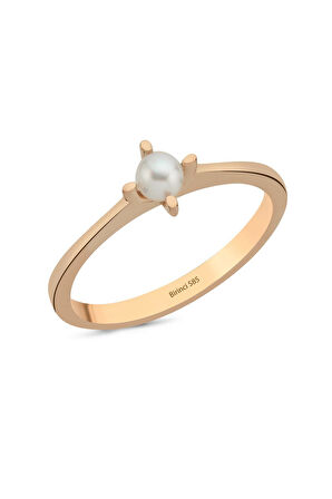 14 Ayar Altın 3 mm Doğal İnci Yüzük BVRTZ118407