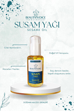 Beauty Voice %100 Saf Susam Yağı - Losyon Pompalı Şişe 100ML - Kilitli Başlık