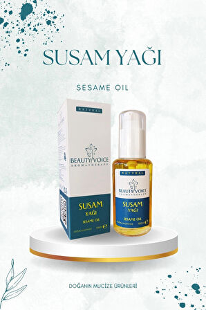 Beauty Voice %100 Saf Susam Yağı 200 ml - Losyon Pompalı Şişe - Kilitli Başlık