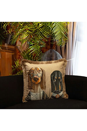 Dogs Yastık/Kırlent (Dolgu Boncuk Elyaf, Ulusl. Yıkama Ve Solmama Sertifikası)
