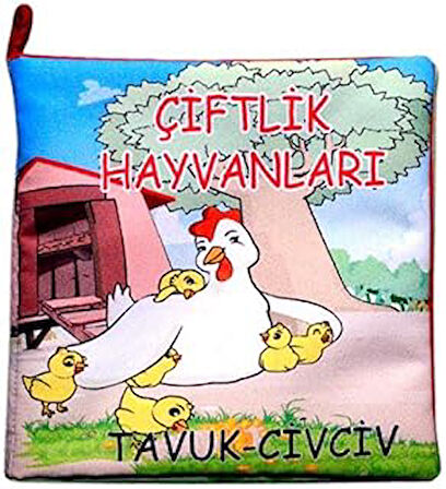 Çiftlik Hayvanları Kumaş Sessiz Kitap - Bez Kitap , Eğitici Oyuncak , Yumuşak ve Hışırtılı