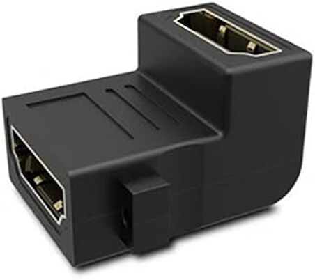 Alfais 4682 HDMI Dirsek Adaptörü Dişi Dişi L Çevirici 90 Derece Dönüştürücü