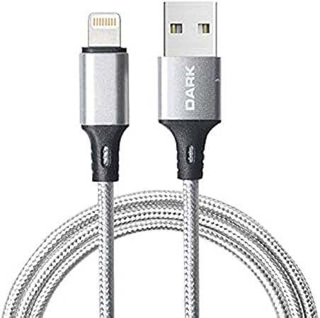 Dark 1m iPhone Lightning Örgülü Şarj ve Data Kablosu