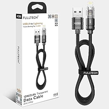 Çinko Alaşım USB-A to Lightning iPhone iPad İle Uyumlu 12W/2.4A Şarj Data Kablosu