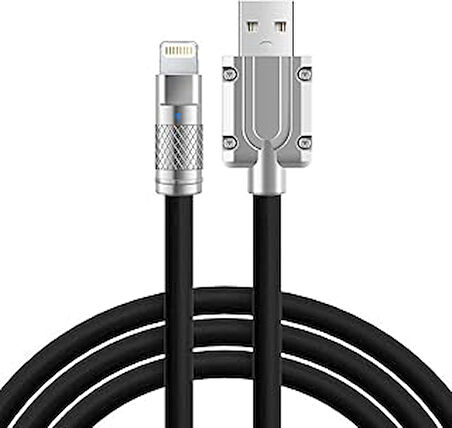 Apera BN58-1 iPhone Uyumlu 120W Watt 6A Süper Hızlı Şarj Data Kablosu 1 Metre IOS Kablo