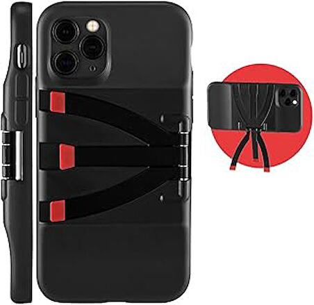 Joby JB01665-BWW,Apple iPhone 11 Pro için Standpoint Smartphone Kılıf - Koruyucu,Dahili Alüminyum Tripod Ayakları,Kablosuz Şarj,Selfie'ler için,Fotoğraf,Video,Vloging,Video Görüşmeler,Canlı Yayın,