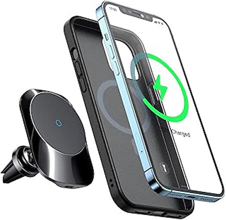 mcdodo Ch-7071 iPhone uyumlu 12 Ve 13 Serisi 15W Hızlı Kablosuz Şarjlı Araç Telefon Tutucu Siyah