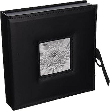 Photo Albums 120 Cepli 3 Halkalı Dikişli Suni Deri Çerçeve Kapak Fotoğraf Kutusu 4 x 15 inç/5 x 17 inç/6 x 20 cm Baskılar, Siyah