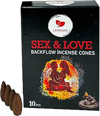 Layansaa & Love - Rahatlatıcı Meditasyon/Perfumed Meditation Özel Aromalı Special Collection Geri Akış Normal Boy Backflow HD Meditation Özel Aromalı Cones Konik Tütsü Paket 10 Adet