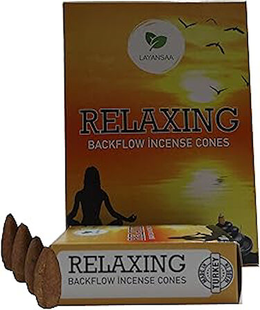 Relaxing - Rahatlatıcı - Meditasyon/Perfumed Meditation Özel Aromalı Special Collection Geri Akış Normal Boy Backflow HD Meditation Özel Aromalı Cones Konik Tütsü Paket 10 Adet