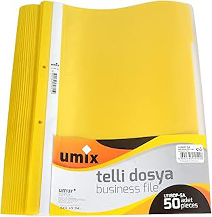 UMIXC A4 TELLİ DOSYA 50'Lİ SARI