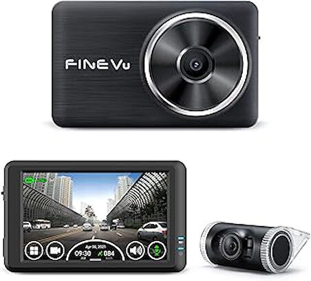 FineVu LX2000 FullHD 2 Kameralı IPS Dokunmatik Kod Ekranlı GPS+ADAS Plus HDR ARAÇ KAMERASI