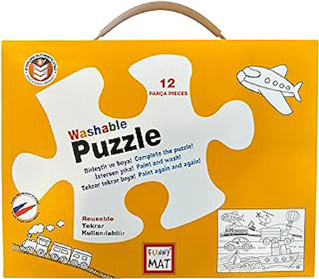 Funny Mat Washable Puzzle Taşıtlar Paket