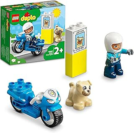 LEGO® DUPLO® Kurtarma Polis Motosikleti 10967-2 Yaş ve Üzeri Çocuklar için Polis Motosikleti İçeren Oyuncak Yapım Seti