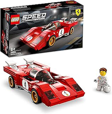 LEGO® Speed Champions 1970 Ferrari 512 M 76906-8 Yaş ve Üzeri Çocuklar için Harika bir Yarış Arabası Modeli Yapım Seti