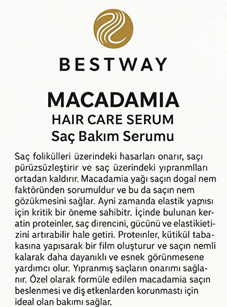  MACADAMIA YAĞLI  SAÇ BAKIM SERUMU